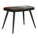 vidaXL foltvarrott szövet pihenőszék lábtartóval