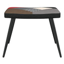 vidaXL foltvarrott szövet pihenőszék lábtartóval