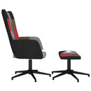 vidaXL foltvarrott szövet pihenőszék lábtartóval