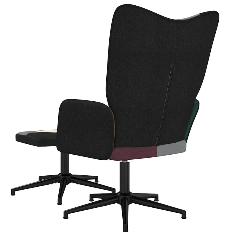 vidaXL foltvarrott szövet pihenőszék lábtartóval