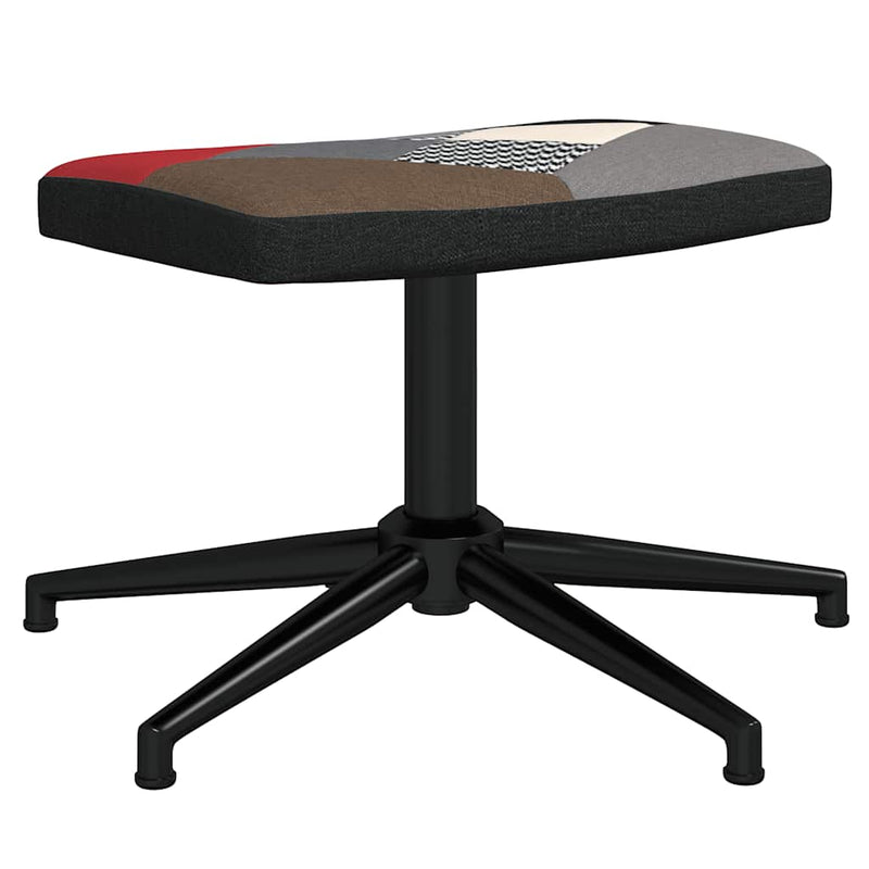 vidaXL foltvarrott szövet pihenőszék lábtartóval