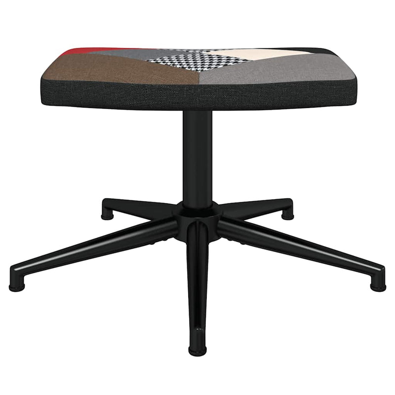 vidaXL foltvarrott szövet pihenőszék lábtartóval