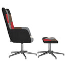 vidaXL foltvarrott szövet pihenőszék lábtartóval