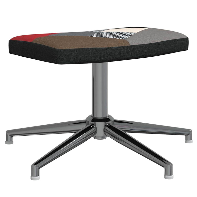 vidaXL foltvarrott szövet pihenőszék lábtartóval