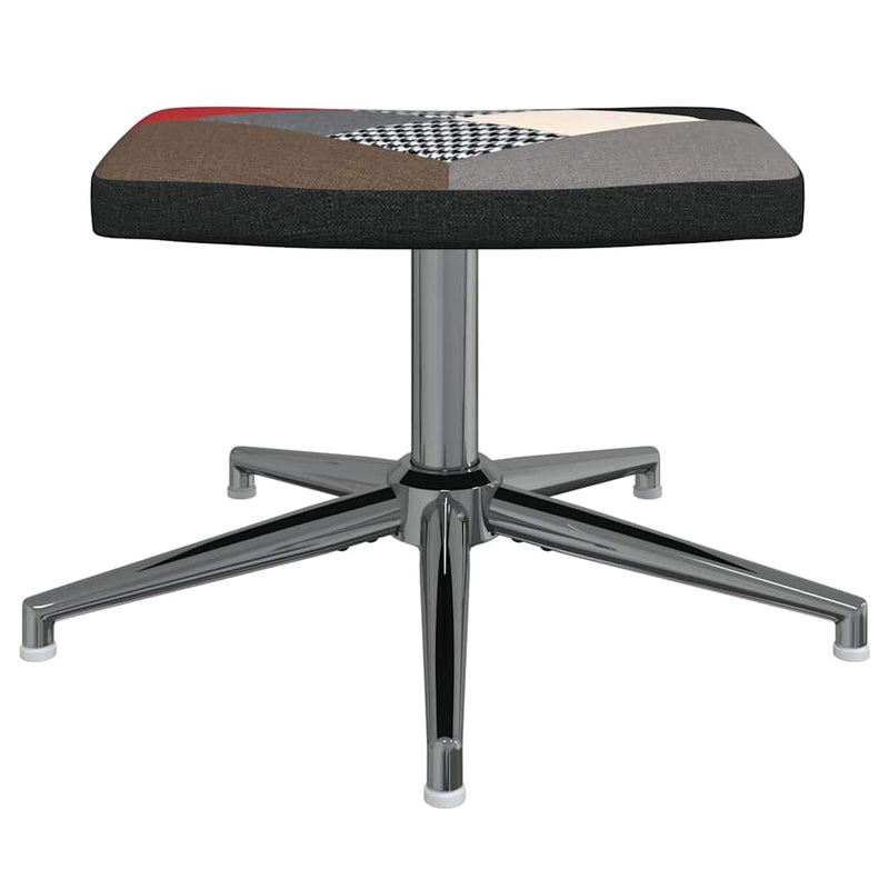 vidaXL foltvarrott szövet pihenőszék lábtartóval