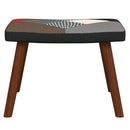 vidaXL foltvarrott szövet hintaszék lábtartóval