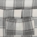 vidaXL fehér-szürke szövet dönthető szék