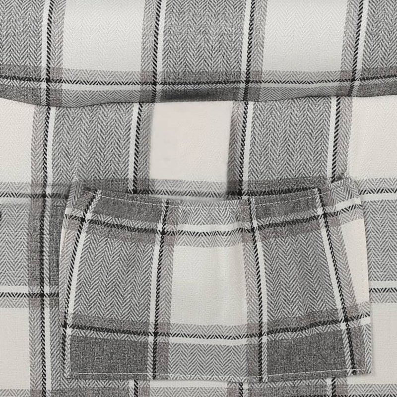 vidaXL fehér-szürke szövet dönthető szék