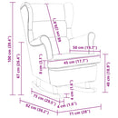 vidaXL Krém Bársony és Tömörfa Hintaszék