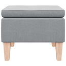 vidaXL világosszürke szövet szék falábakkal