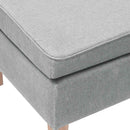 vidaXL világosszürke szövet szék falábakkal