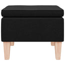 vidaXL fekete szövet szék falábakkal