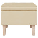 vidaXL krémszínű szövet szék falábakkal