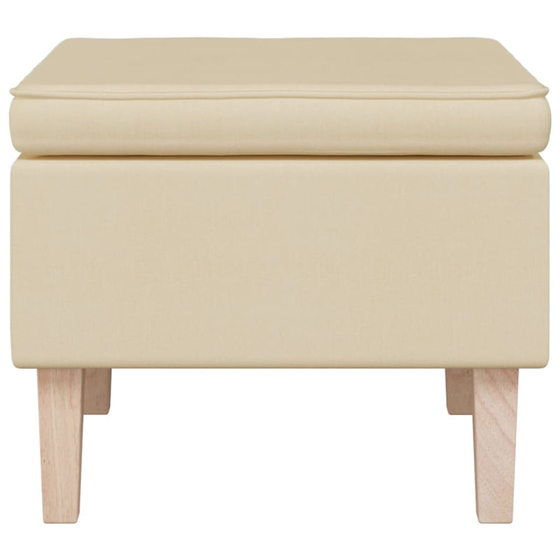 vidaXL krémszínű szövet szék falábakkal