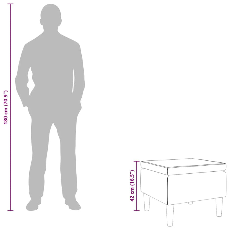 vidaXL világosszürke bársony zsámoly falábakkal