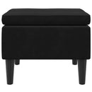 vidaXL fekete bársonyszék falábakkal