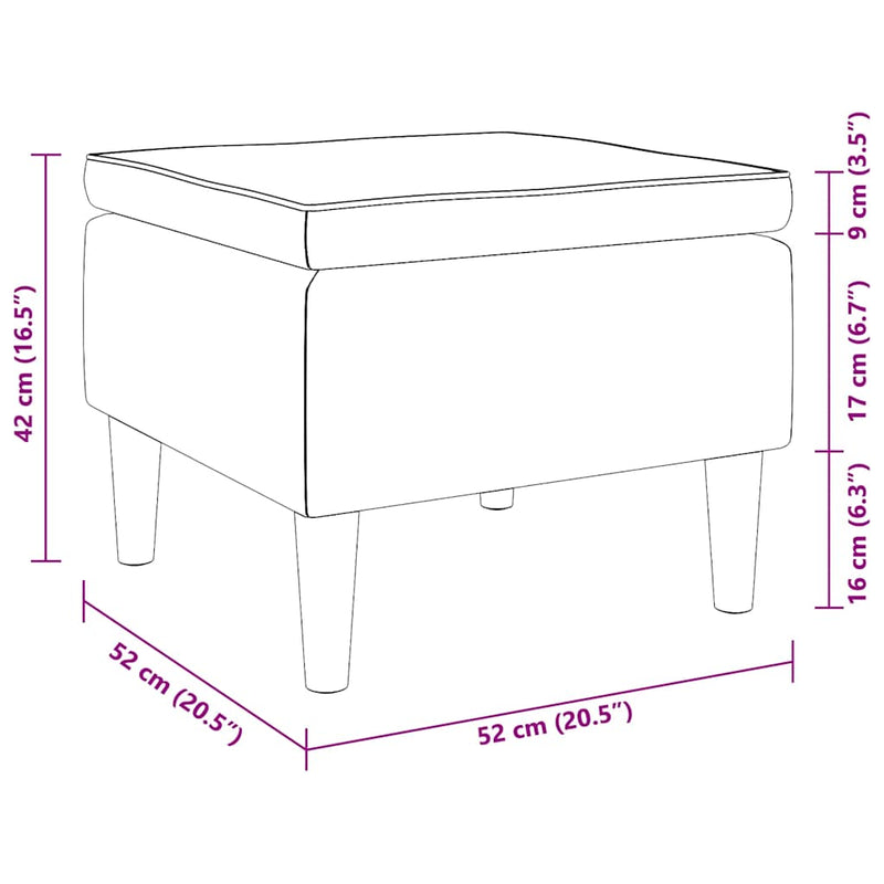 vidaXL barna bársonyszék falábakkal