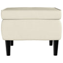 vidaXL krémszínű bársony zsámoly falábakkal