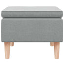 vidaXL világosszürke szövet szék falábakkal