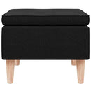 vidaXL fekete szövet szék falábakkal