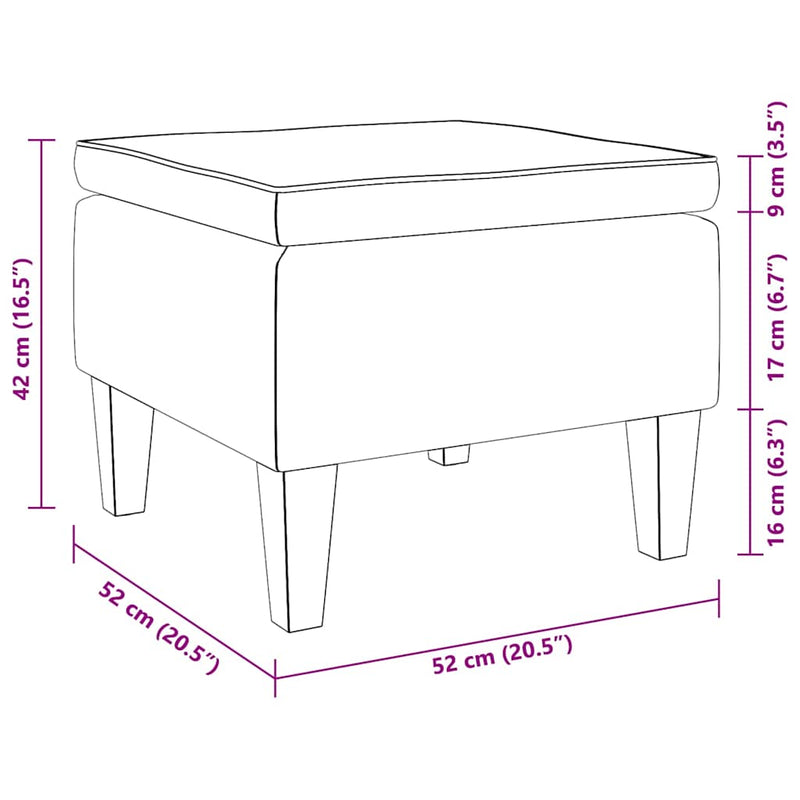 vidaXL bordó bársonyszék falábakkal
