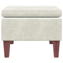 vidaXL krémszínű bársonyszék falábakkal