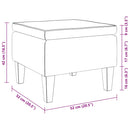 vidaXL krémszínű bársonyszék falábakkal