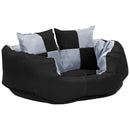 vidaXL szürke és fekete kifordítható és mosható kutyapárna 65x50x20 cm