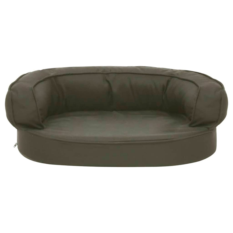vidaXL ergonomikus vászonhatású sötétszürke kutyaágymatrac 60 x 42 cm