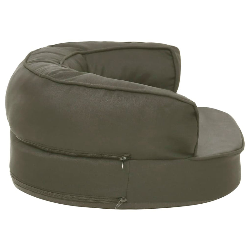 vidaXL ergonomikus vászonhatású sötétszürke kutyaágymatrac 60 x 42 cm