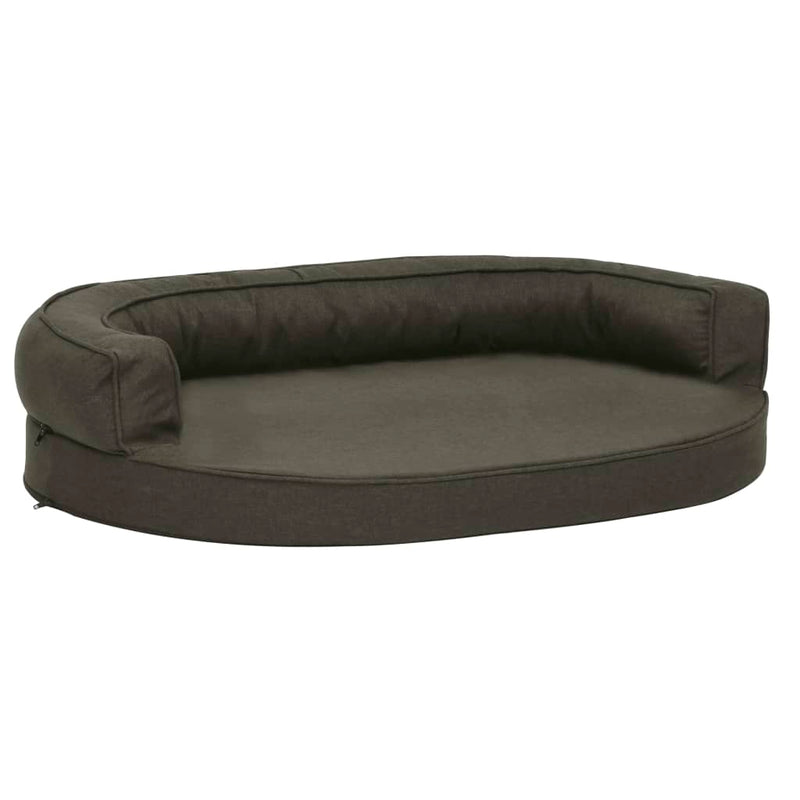 vidaXL sötétszürke vászonhatású kutyaágymatrac 75 x 53 cm