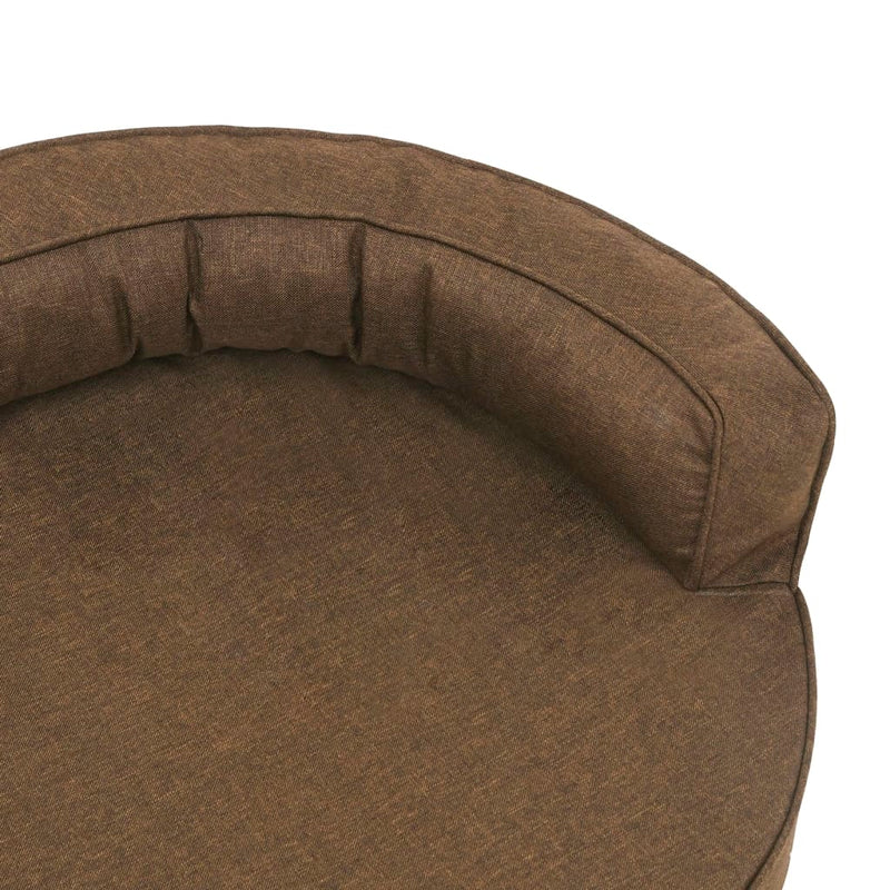 vidaXL barna ergonomikus vászonhatású kutyaágymatrac 75 x 53 cm