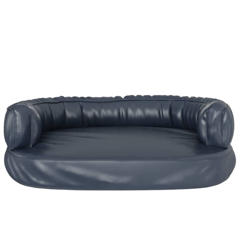 vidaXL sötétkék ergonomikus műbőr kutyaágy 75 x 53 cm