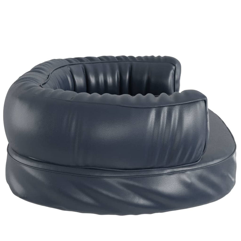 vidaXL sötétkék ergonomikus műbőr kutyaágy 75 x 53 cm