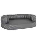 vidaXL szürke ergonomikus műbőr kutyaágy 60 x 42 cm