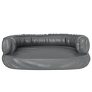 vidaXL szürke ergonomikus műbőr kutyaágy 60 x 42 cm