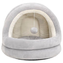 vidaXL szürke-krémszínű macskaágy 40 x 40 x 35 cm