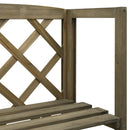 vidaXL szürke tömör fenyőfa lugasrács polcokkal 55 x 30 x 140 cm