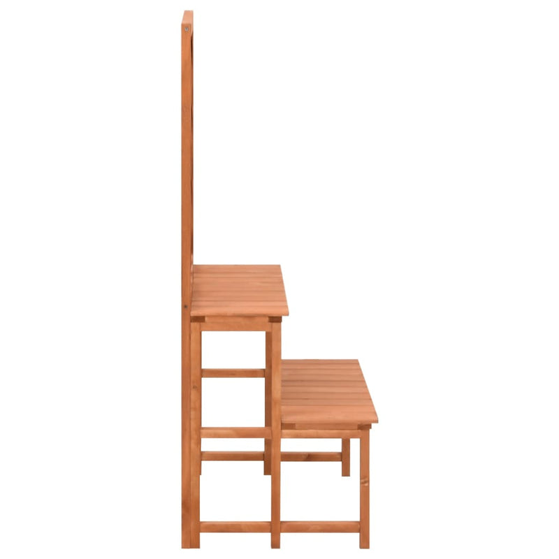 vidaXL tömör fenyőfa rácsos virágtartó állvány 70 x 42 x 115 cm