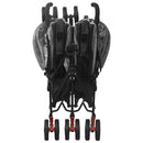 vidaXL világosszürke acél ikerbabakocsi