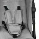 vidaXL világosszürke acél ikerbabakocsi