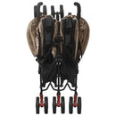 vidaXL tópszínű acél ikerbabakocsi