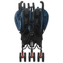 vidaXL tengerészkék színű acél ikerbabakocsi