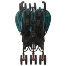 vidaXL zöld acél ikerbabakocsi