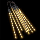 vidaXL 8 db 192 LED-es meleg fehér bel-/kültéri meteor fényfüzér 30 cm