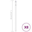 vidaXL 8 db 192 LED-es hideg fehér bel-/kültéri meteor fényfüzér 30 cm