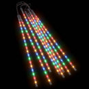 vidaXL 8 db 288 LED-es színes bel-/kültéri meteor fényfüzér 50 cm