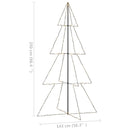 vidaXL 360 LED-es beltéri/kültéri kúp alakú karácsonyfa 143 x 250 cm