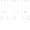 vidaXL csillag és hold fényfüzér 345 színes LED-del és távirányítóval