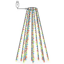 vidaXL karácsonyfa-fényháló 250 színes LED-del 250 cm